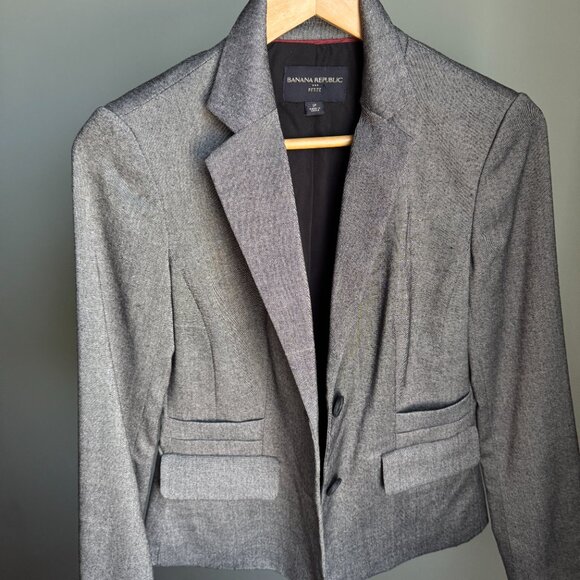 Charcoal Gray Classic Blazer Jacket 2P - Picture 3 of 16